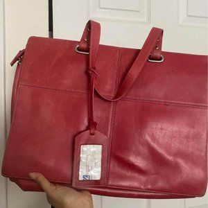 Boccelli pink leather computer/shoulder bag for laptop 14''